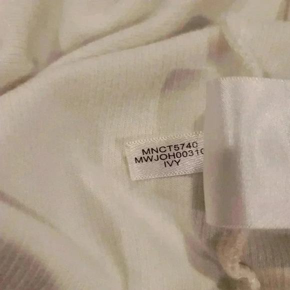 Andrew Marc New York Hoodie Unisex Medium  Ivory Ribbed Pullover Long Sleeve. - Picture 7 of 7